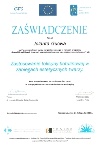 Jolanta Gucwa - Zastosowanie toksyny botulinowej w zabiegach estetycznych twarzy